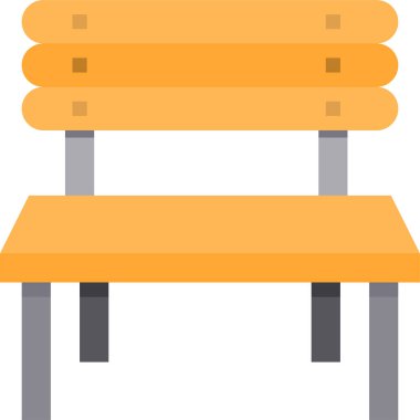 Sandalyenin vektör simgesi. biçim, beyaz arkaplanda düz bir semboldür