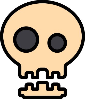 Kafatasının minimalist vektör simgesi