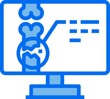 Kırık kemik ikonu, beyaz arkaplanda vektör çizimi  