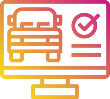 Bilgisayar monitörünün minimalist vektör simgesi