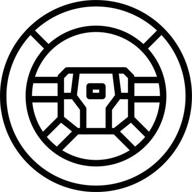 Direksiyon simidinin vektör çizimi