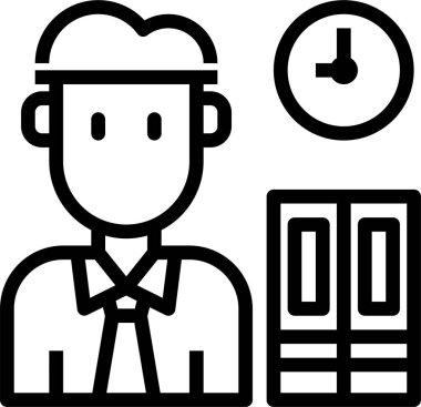 Ofis çalışanının vektör illüstrasyonu