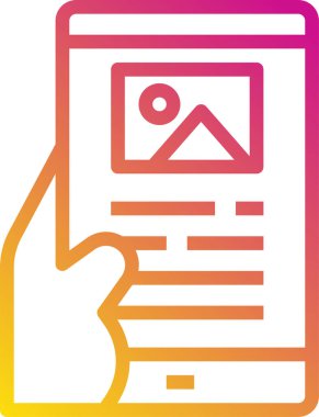 Dijital içeriğin minimalist vektör simgesi 