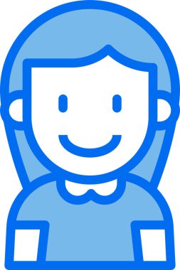 çocuk Avatar. çocuk, kız vektör illüstrasyonu 