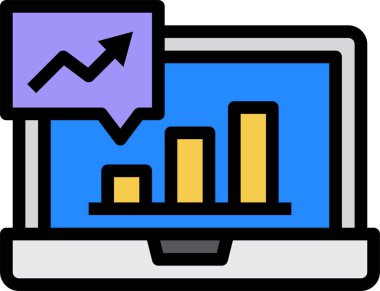 dizüstü bilgisayar çizgisi vektör simgesi.