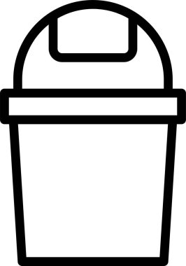 Çöpün minimalist vektör simgesi 