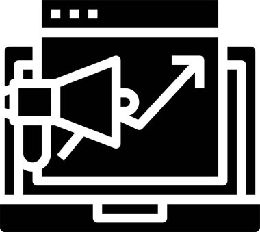 Megafon ikonu vektör illüstrasyonu