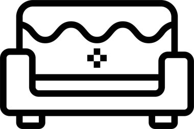 Kanepenin minimalist vektör simgesi