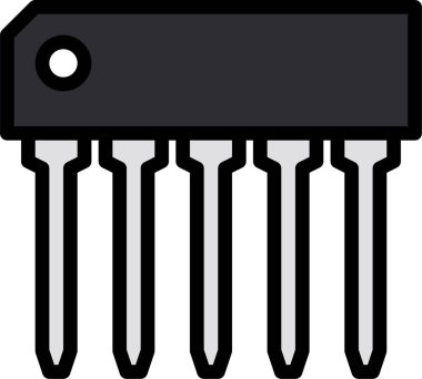 Dijital işlemci simgesi. Çip simgesi. Teknoloji simgesi