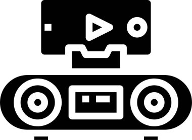 Müzik hoparlörü basit vektör simgesi 