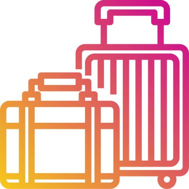 modern tasarım minimalist vektör simgesi, bagaj