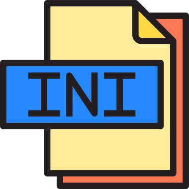 ini dosya biçimi simge vektörü