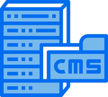 cms simgesinin vektör illüstrasyonu