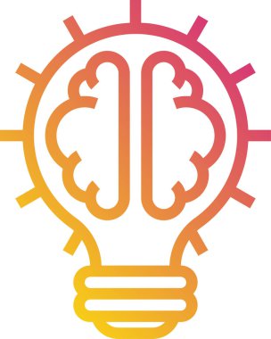 İnsan beyni simgesi, vektör illüstrasyonu