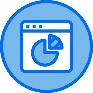 Modern tasarım minimalist vektör simgesi, analiz web tarayıcısı