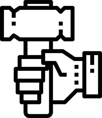 Çekiç ikonu vektör illüstrasyonu