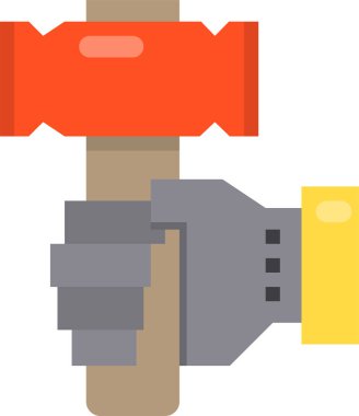 Çekiç ikonu vektör illüstrasyonu