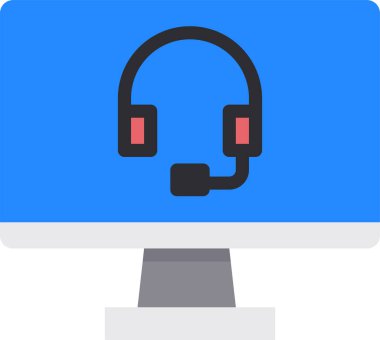 Müşteri hizmeti simgesi, vektör illüstrasyonu