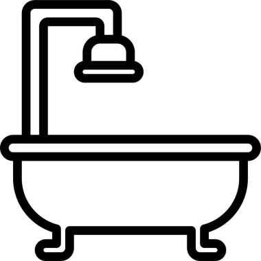 Duşun minimalist vektör simgesi