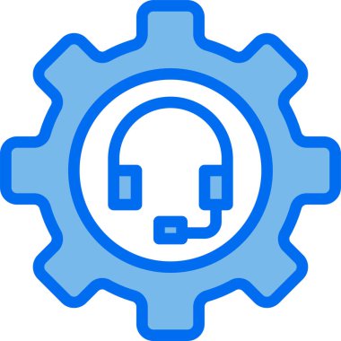 Müşteri hizmetleri kavramının minimalist vektör simgesi 