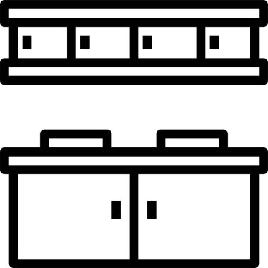 Mutfak simgesi, vektör illüstrasyonu