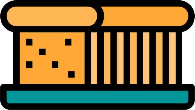 ekmek düzlüğü simgesi, vektör illüstrasyonu