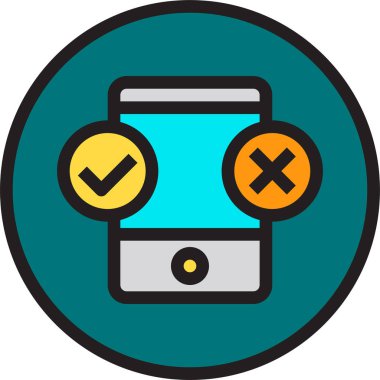 Mobil alışveriş simgesi vektör illüstrasyonu