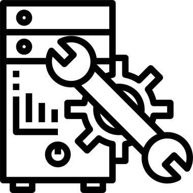 servis minimalist vektör simgesi