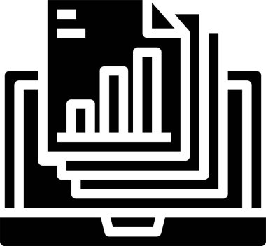 dizüstü bilgisayar vektör simgesindeki belgeler 