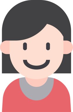 çocuk Avatar. çocuk, kız vektör illüstrasyonu 