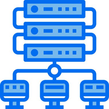 sunucu minimalist vektör simgesi