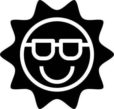 Güneş simgesinin vektör illüstrasyonu