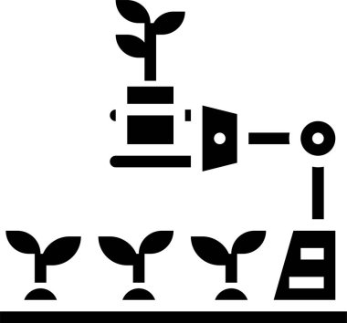 Bitkilerin büyüme simgesi, vektör illüstrasyonu