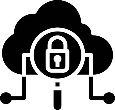 Bulut teknolojisi ikonu. Uzak servis düğmesinin vektör şablonu 