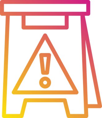 uyarı ve güç simgesi vektör çizimi 