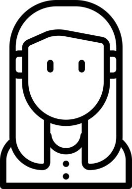 kadın avatar kişi tasarımı, vektör illüstrasyonu  