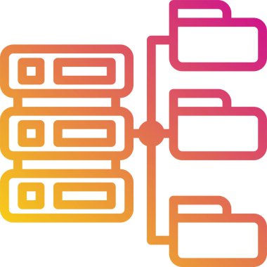 sunucu minimalist vektör simgesi
