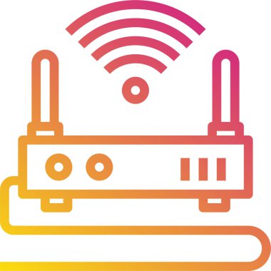 Kablosuz bağlantının basit simgesi, vektör illüstrasyonu