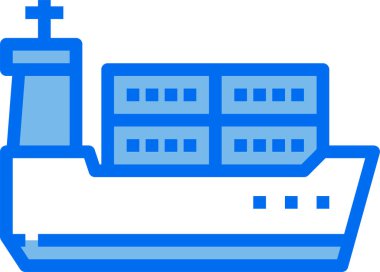 Kargo konteynırının vektör illüstrasyonu