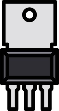 Dijital işlemci simgesi. Çip simgesi. Teknoloji simgesi