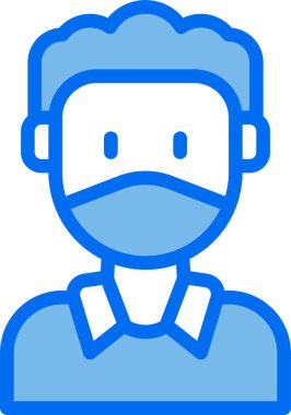 Maske tasarımı erkek avatarı, vektör illüstrasyonu  