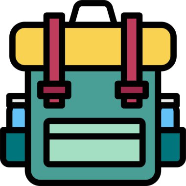 Bagajın minimalist vektör simgesi, seyahat yasağı kavramı 