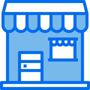 Dükkanın minimalist vektör simgesi, alışveriş kavramı 