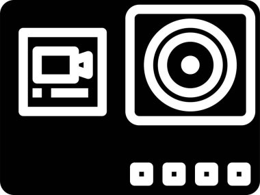 Hareket kamerasının basit simgesi, vektör illüstrasyonu