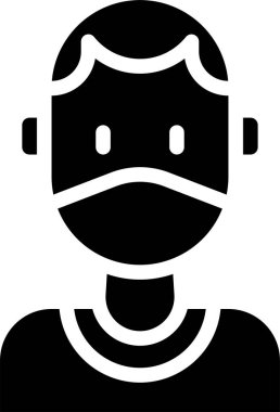 Maske tasarımı erkek avatarı, vektör illüstrasyonu  