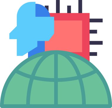 Dijital işlemci simgesi. Çip simgesi. Teknoloji simgesi