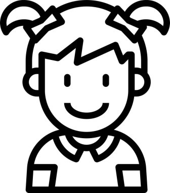 çocuk Avatar. çocuk vektör illüstrasyonu 