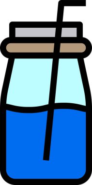 Stil minimalist içecek vektör simgesi