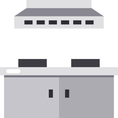 Mutfak sobası basit vektör simgesi