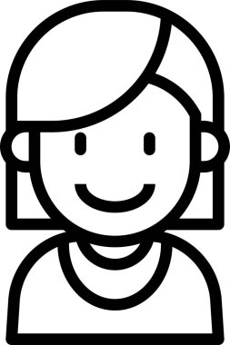 çocuk Avatar. çocuk, kız vektör illüstrasyonu 